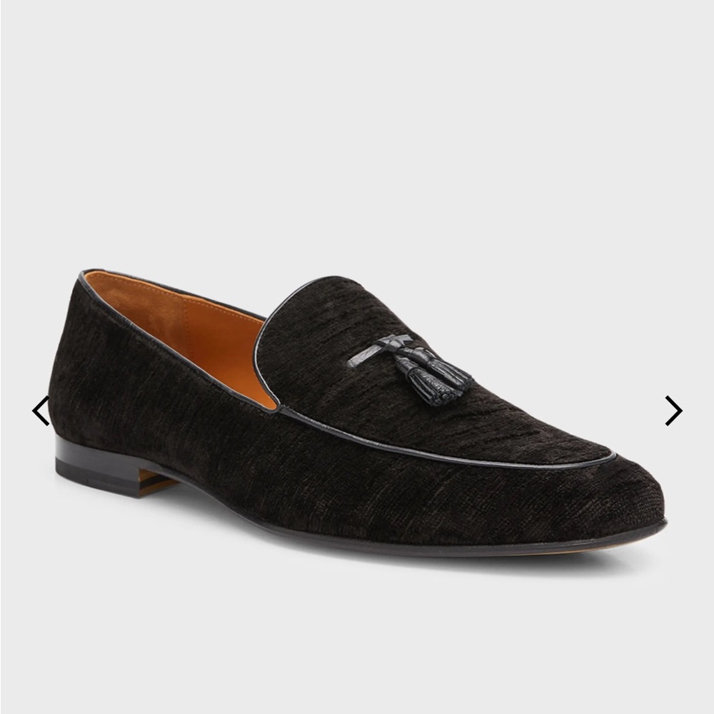Tom Ford Black Suede Loafers with Tassels